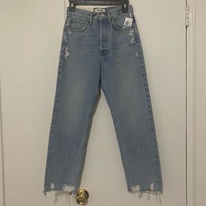 NWT - AGOLDE 90s Crop Mid Rise Loose Straight Jeans